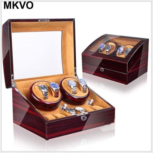 DHL Fast Send Wood Electric Fibre Automatic Upper Chain Gift Box 10 Storage Famous Watch Bracelet Boxes for Mens Watch Winders