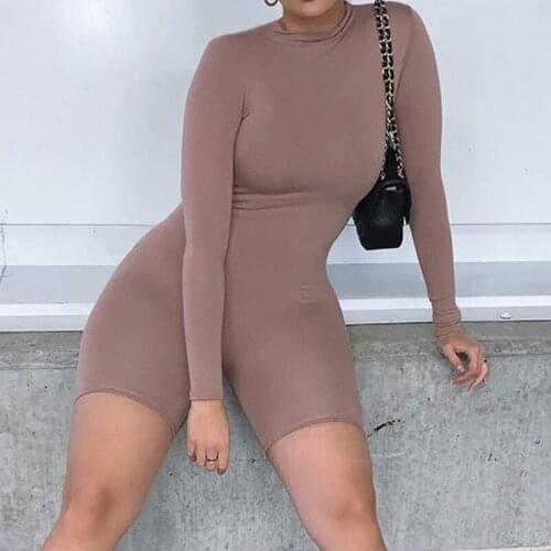 2021 Fashion Sport Fitness Yoga Playsuit Women Tracksuit Overalls Long Sleeve Zip Up Skinny Solid Romper Sexy Leotard Streetwear