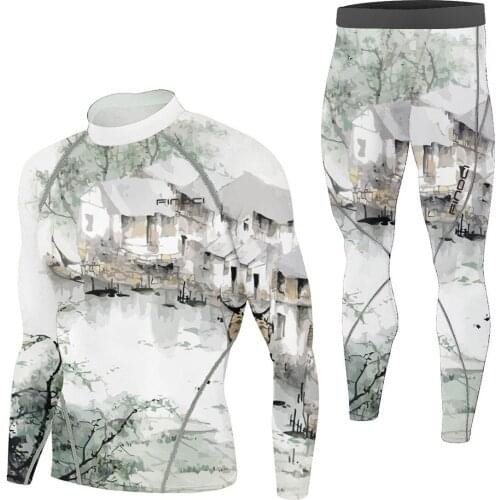 Findci Compression Gym Shirt Long Sleeve Quick Dry American Super Anime Hero Cosplay Clothes Male Fitness Mens Workout Shirts