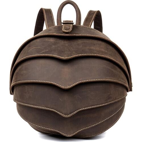 Creative beatle cow leather backpacks fashion genuine leather bag