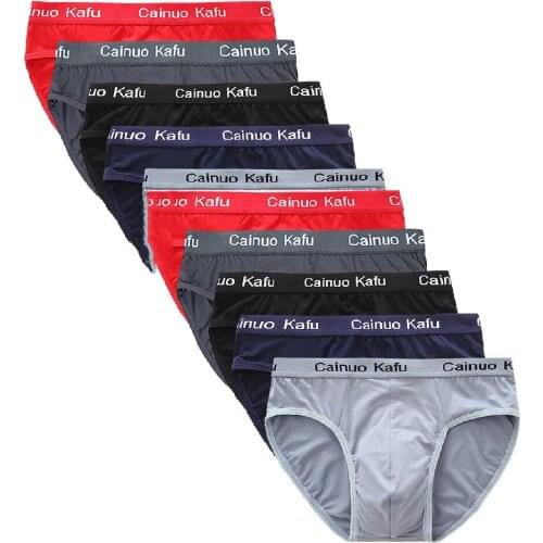 10Pcs/Lot Fashion Mens Panties Underwear Men Size Briefsr Bikini Pant Men Comfortable Sexy Slip Underpants Hot L-5XL