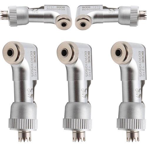 5 pcs Dental Low Speed Handpiece Air Turbine Contra Angle Handpiece Head Cartridge+Drive Dental Handpiece BODE 121C