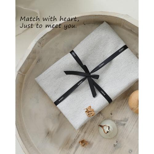 Advanced Imitation Linen Waterproof Shower Curtain Roman Hole Thick Anti-mold Fabric Washable Bathroom Home Curtains Customized