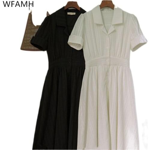 2021 summer new womens Hepburn style dress solid color suit collar A-shaped sleeveless gentle fairy Polyester Single Breasted