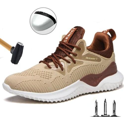 New indestructible safety shoes men and women steel head safety boots anti-puncture sports shoes breathable shoes outdoor shoes