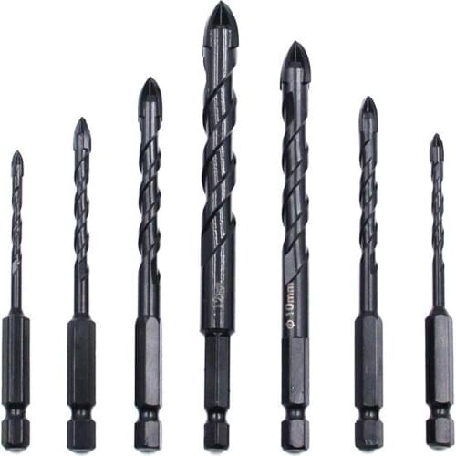 Cross Drill Bits Tile Glass Ceramic Concrete Hole Opener Carbide Drill Bits Tools For Wall Mounts Glass Ceramic Tiles