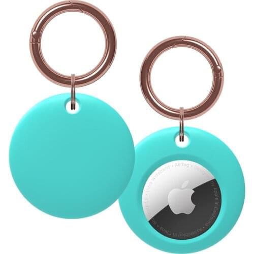 Hot Popular Silicone Protective Cover For Airtag Case Keychain Key Ring Sleeve For Apple Airtag Cases