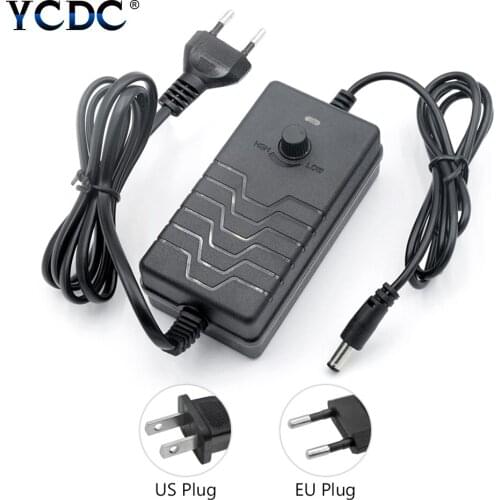 Adjustable Power Supply AC/DC Adapter Speed Controller With EU UK AU Plug 1-24V/24-36V 2A Motor Voltage Regulated For LED Strip