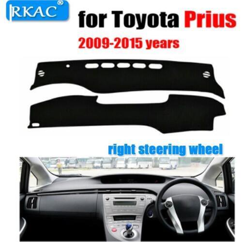 RKAC Car dashboard cover mat for Toyota Prius 2009-2015 years Right hand drive dashmat pad dash mat covers dashboard accessories