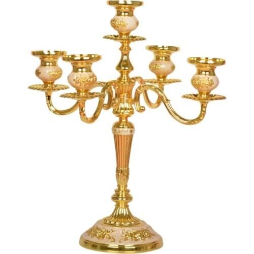 Luxury European style retro romantic wedding ornaments Home Furnishing alloy Candlestick candle Taiwan candlelight dinner