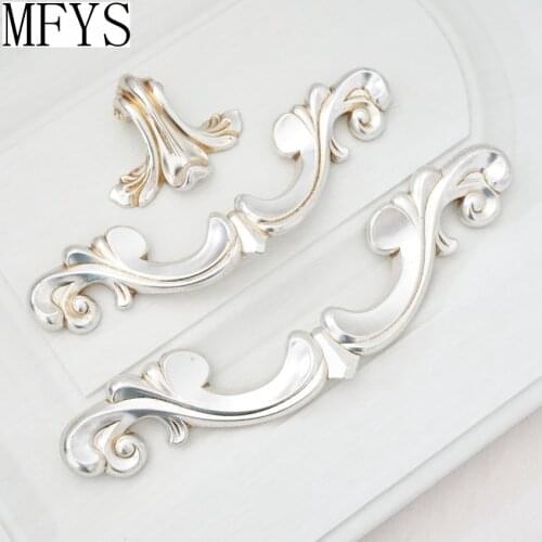 1.25'' 3.78'' Zinc Alloy Drawer Pulls Handles Antique Silver Pull Knob Cabinet Handle Door Knobs Wardrobe Furniture Hardware