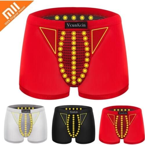 Xiaomi 3pcs Underwear Men 36 Magnets Health Underwear Comfortable Breathable Soft Skin-friendly Healthy Boxers Pants Underpants