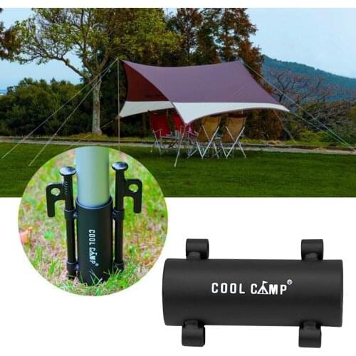 Solid Tent Tarp Rod Holder Outdoor Awning Pole Fixed Bracket Pipe Camping Accessories Ground Spikes Peg Stand Holder Tube