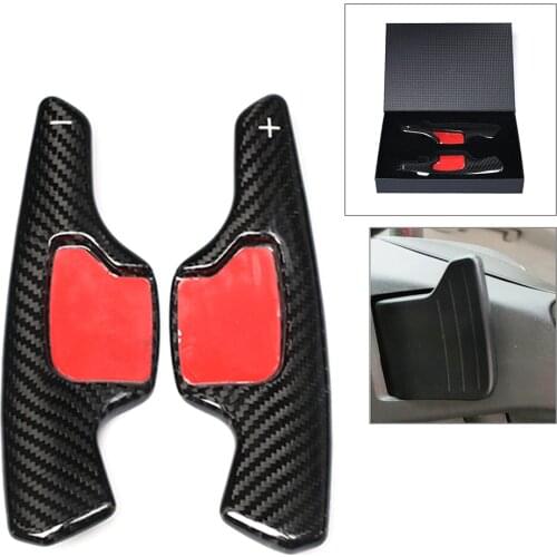 Carbon Fiber Car Steering Wheel Shift Paddle Shifter Extension 2Pcs/Set For Ford Taurus Mondeo Lincoln