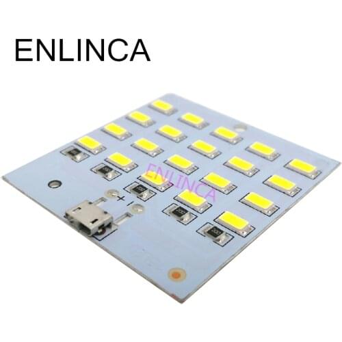 USB Light 5730 smd 5V 430mA~470mA White Mirco Usb 5730 20 LED lighting panel USB mobile light Emergency night light