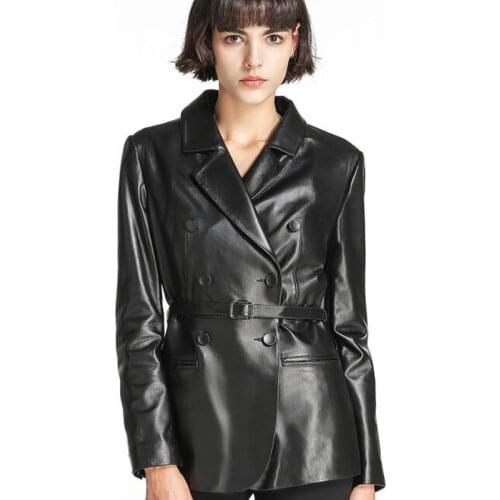 Genuine Leather Jacket Women 100% Sheepskin Coat Female Motorcycle Biker Jacket Leather Blazers Women Clothes 2020 8242 KJ3409