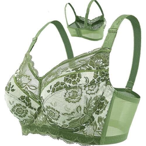 Womens Plus Size Ultra Thin Bra Full Coverage Non-Padded Underwire Lace Lingerie for Female 34 36 38 40 42 44 46 48 C D E F G H