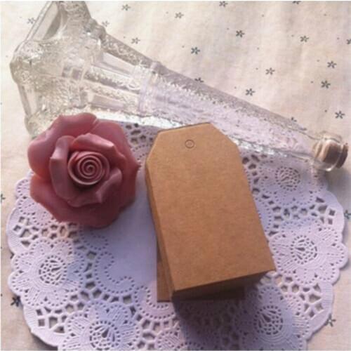 4*7cm Vintage Brown Blank Kraft Paper Label Trapezoidal Label Packaging Label Price Tags Diy Cloth Sewing 100pcs/lot
