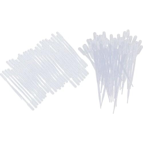50Pcs 10Ml Clear Plastic Transfer Pipet Pasteur Pipettes Droppers & 100 Pcs Laboratory Set Clear Plastic Graduated Pipette Dropp