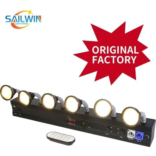 6X10W 60W 6 Head DMX LED Pinspot Light Warmwhite/Coolwhite Chargable Battery Powered Wireless For Wedding Party Club