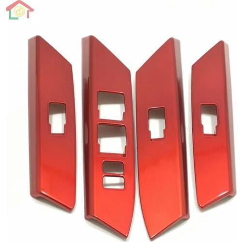 Car Styling Window Switch Cover For Toyota RAV4 RAV 4 Window Button Panel Cover Sticker For RAV4 2014-2016 2017 Car Sticker