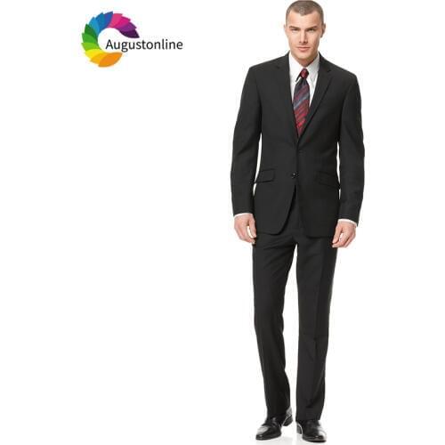 Black Men Suits For Wedding Business Suits Blazer Custom Made Slim Fit Casual Tuxedo Prom Best Man 2018 Terno Masculino 2 Pieces