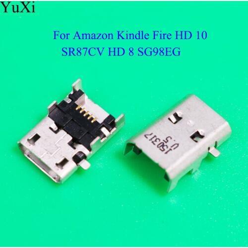 DC Power Jack Socket Port Cable Wire for Amazon Kindle Fire HD 8 SG98EG HD 10 SR87CV Micro USB Charging Charger Socket Port