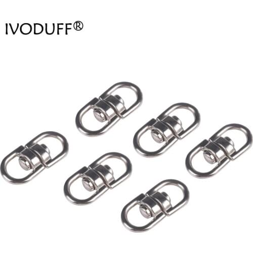 DIY jewelry accessories 10 pcs rotating ring 8-way shackle hook stainless steel wire rope buckle cufflinks