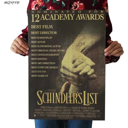 Movie Schindlers List Kraft Paper Poster Home Room Decoration Painting 50.5x35cm