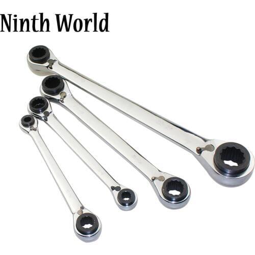 Gear Ratchet Wrench Keys Geared Spanner Double Head Torque Multi-purpose Hand Tools for Car Repair