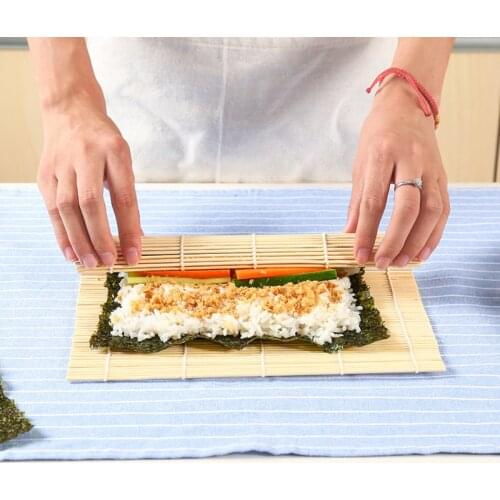 Sushi Tool Bamboo Rolling Mat Onigiri Rice Roller Chicken Roll Hand Maker Kitchen Japanese Sushi Maker Tools Bento Accessories