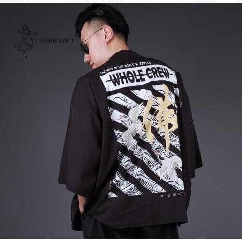 Japanese Style Kimono Samurai Clothing Traditional Japan Blouse Yukata Haori Obi Men Traditional Male Asian Cardigan Costume New