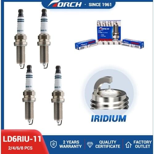 China Factory Car parts Engine Parts iridium Spark Plug Torch LD6RIU-11 for NISSAN for RENAULT Longer Life Time