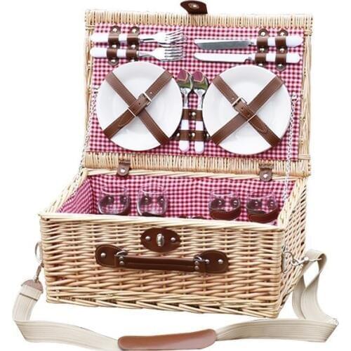 Picnic basket rattan basket picnic picnic supplies outdoor picnic bag shopping basket shopping basket picnic basket rattan