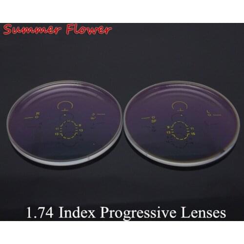 Chashma 1.74 Index Thinnest Clear Color Verifocal Anti Reflective Multifocal Prescription Free Form Progressive Lenses