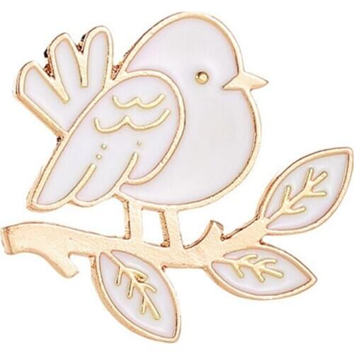 Cute Drip Oil Bird Brooch Simple Female Pin Collar Sale 1pc Mini Cute Bird Brooch For Women Pin Childrens Clothing Accessories