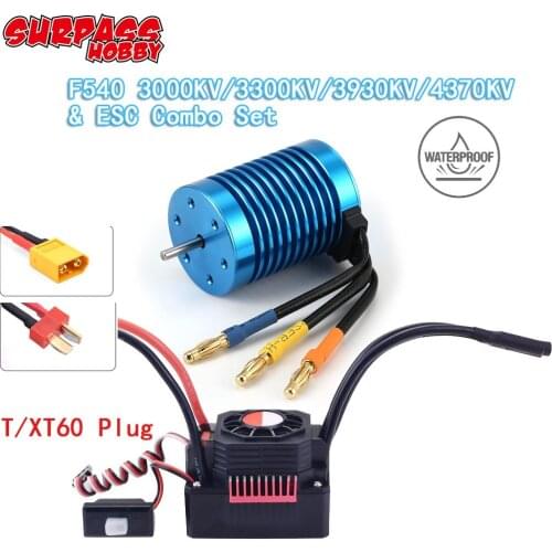 Surpass Hobby F540 3000KV 3300KV 3930KV 4370KV Brushless Motor for 1/10 1/12 RC Car Redcat Electric Volcano EPX PRO Blackout XTE
