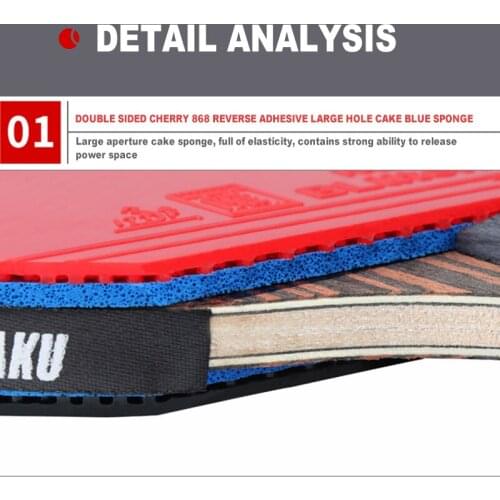 Newly KOKUTAKU PingPong Paddles with Carbon Structure Lightweight Long Lasting Comfortable to Hand Best Gift for Sports Fans