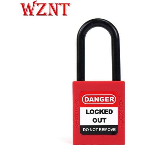 NT-38P ABS security padlock Plastic Shackle safety padlock ,Nylon non conductive safety padlock