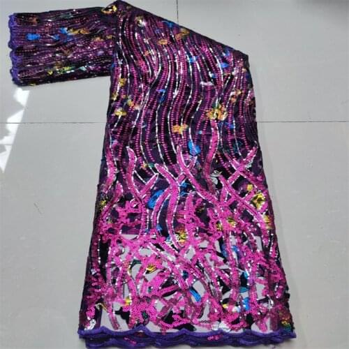 Wholesale French fringed lace fabric 3D Flower with feather high quality handmade African beads fabric for royal wedding dress