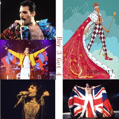 Queen retro Poster Clear Image Wall Stickers Home Decoration High Quality Prints White Coated Paper home art Brand