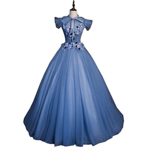 Evening Dresses Vintage Fishbone Quinceanera V Neck Corset Gothic Tulle Prom Gown