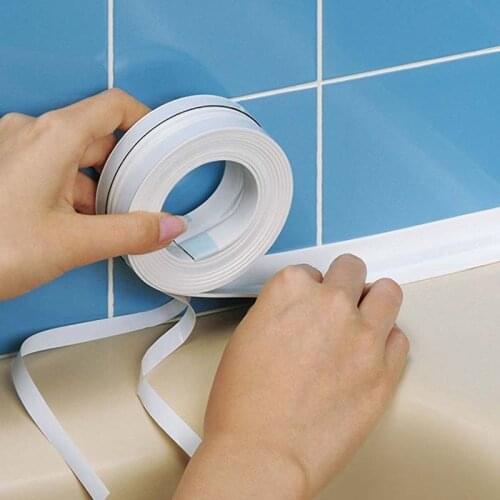 Kitchen Waterproof Self Adhesive Tape Bathroom Shower Sink Bath Sealing Strip Tile Waterproof Sticker