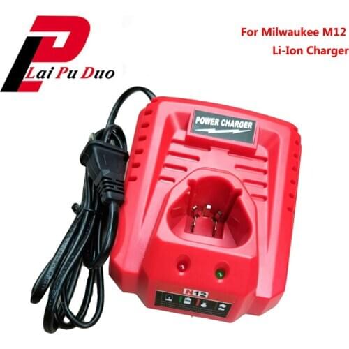 For M12 Milwaukee 10.8V 12V 3.0A Li-Ion Replacement Charger N12 48-59-2401 48-11-2402 Battery Charger