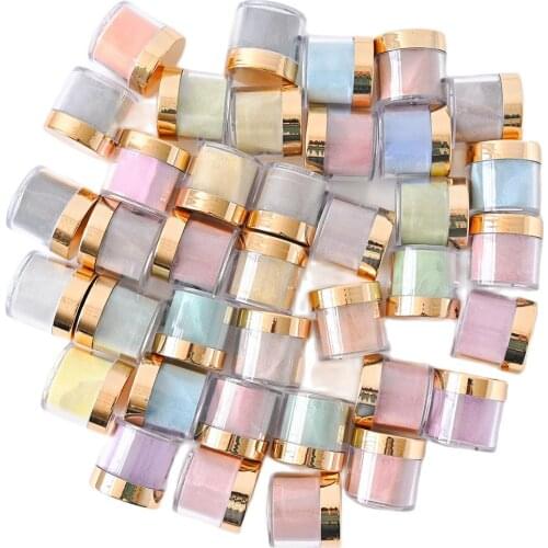 1oz/Pc(28g) Nail Acrylic Powder 2 In 1 Golden Lid Glitter For Carving Extension French Polish Manicure Crystal Nails Powders@4/6