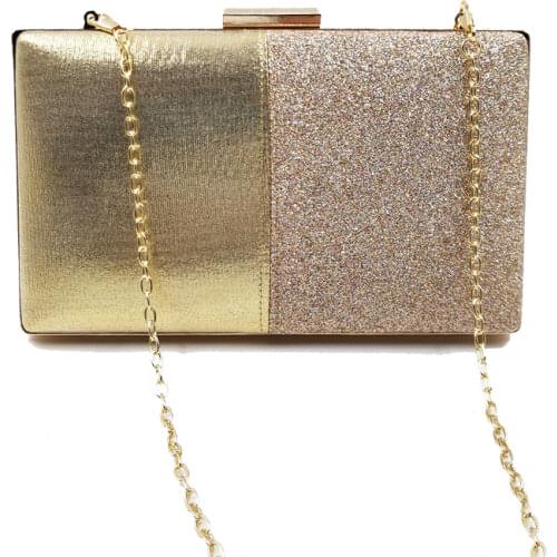 2020 patchwork evening bags sequins wedding dinner clutch wallets with chain luxury handbags women bag