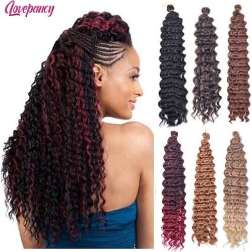 28 Inch Long Soft Water Wave Crochet Hair Synthetic Goddess Braiding Hair Natural Wavy Ombre Blonde Hair Extensions For Women