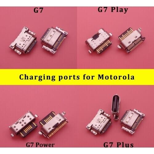 50pcs For Motorola Moto G7 G7 plus G7 Play power micro usb jack connector charging Port socket Charger Dock Plug