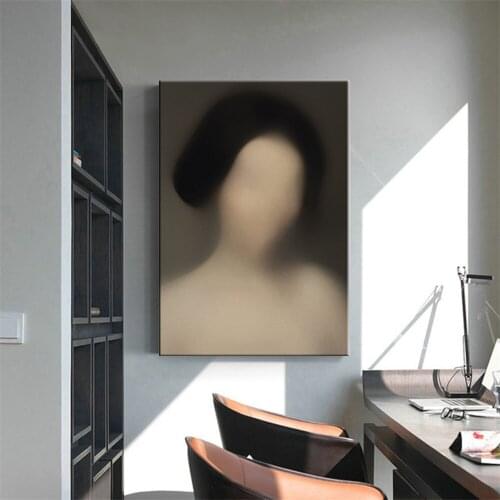 Abstract Hazy Woman Print Canvas Painting Picture Home Wall Art Bedroom Modern Decoration
