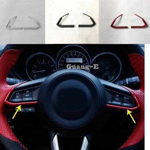Car Sticker Styling Steering Wheel Interior Cover Kit Trim Frame Parts For Mazda 3/6 CX-5 2017-2020 CX-8 CX-3 CX-9 CX-7